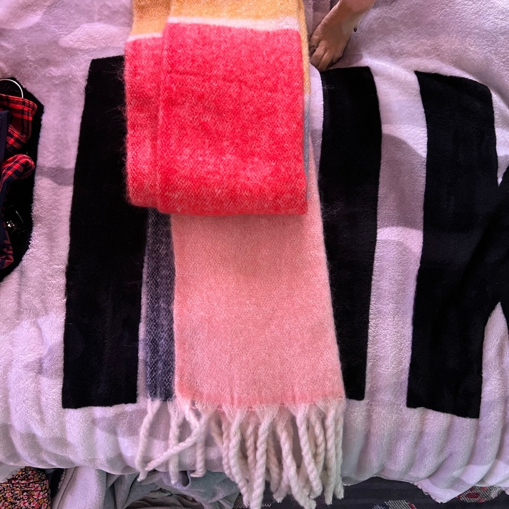 Old Navy striped long and wide scarf.